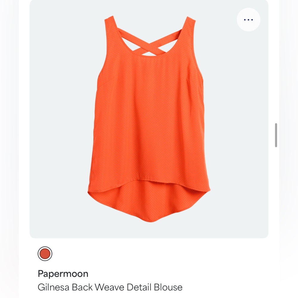 Papermoon Vibrant Orange Top with Blue Dots